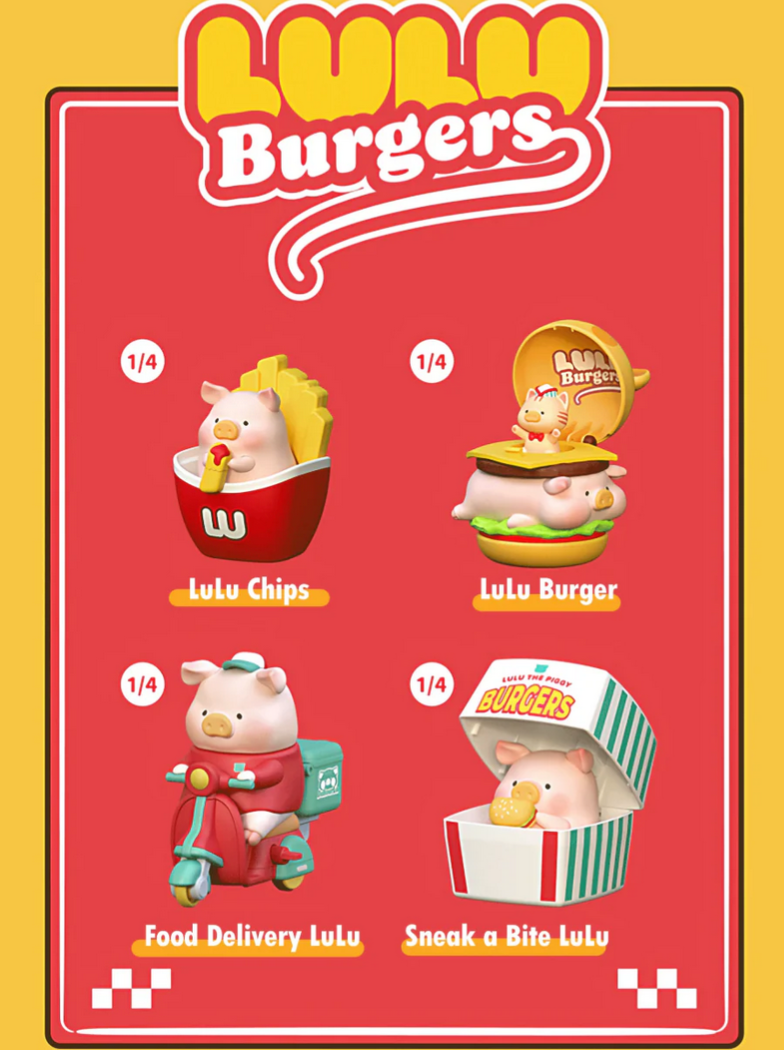 LULU THE PIGGY Lulu Burgers toy doll