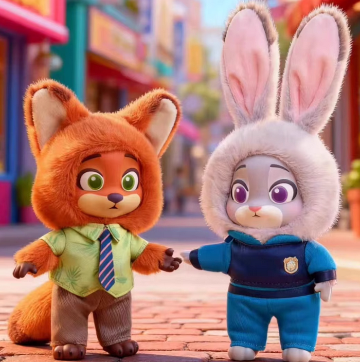 Zootopia Nick & Judy's Growth Journey Plush toy doll