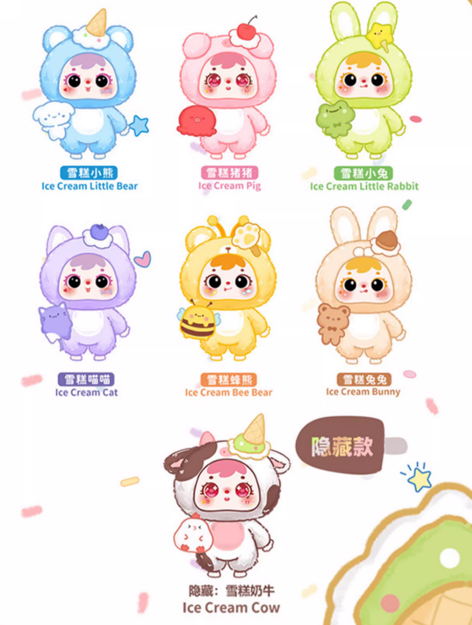 Samuel Tyke Three Hug Hug Ice Cream Cute Pet Plush toy doll