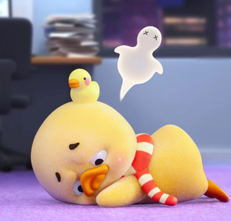 Upset Duck Stop The Spiral Duck Figure toy doll