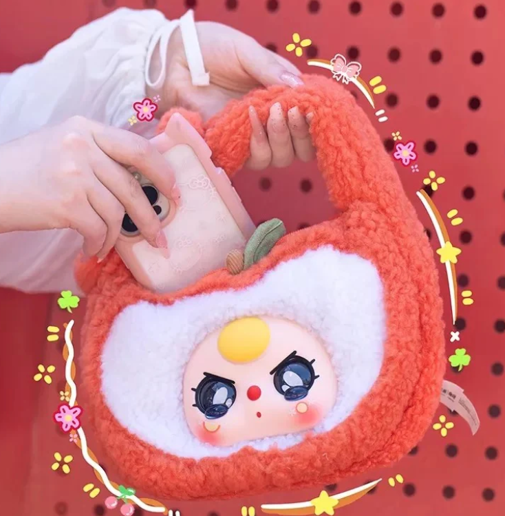 Baby Three Baby Fruit Handbag Plush toy doll