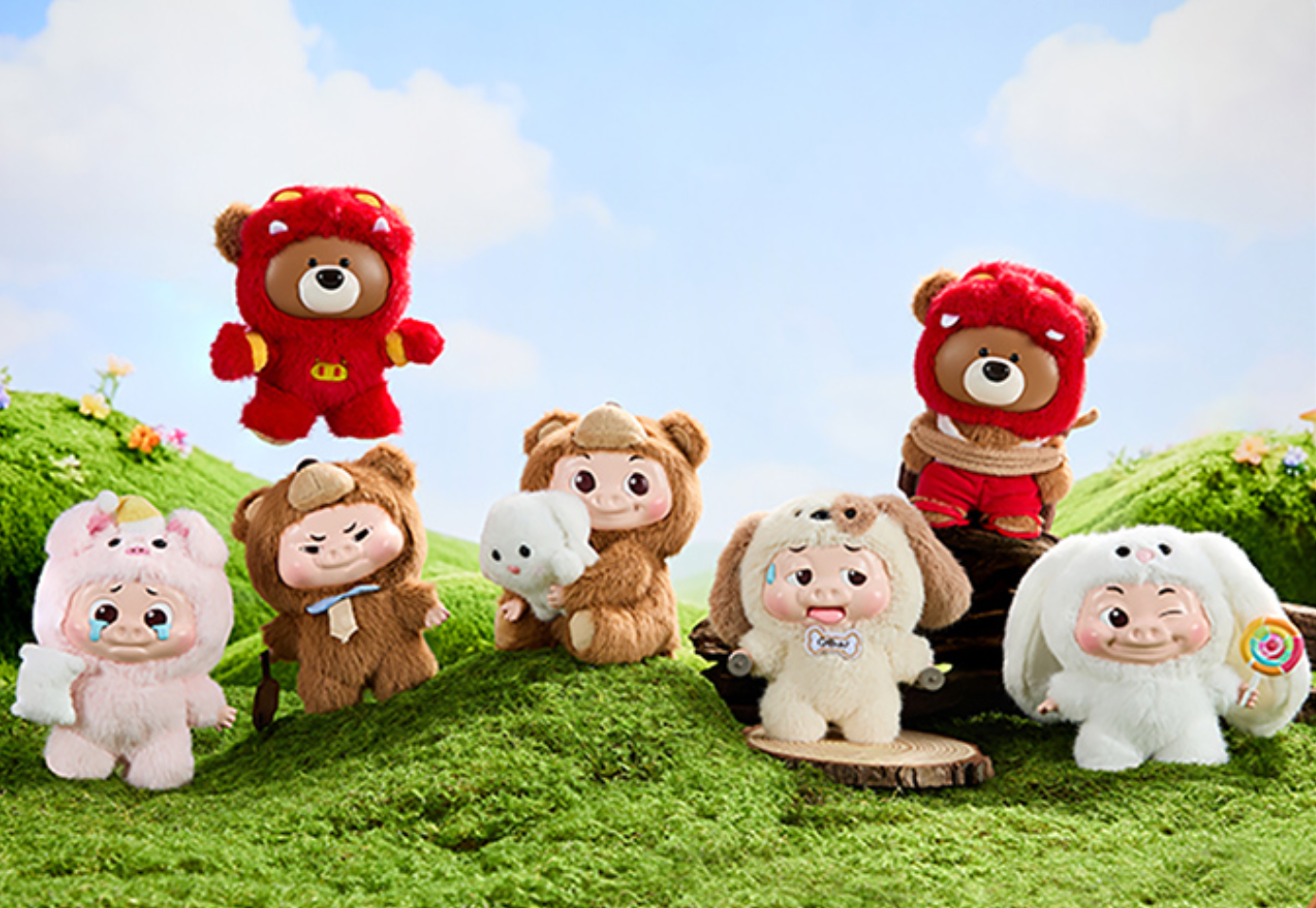 GG Bond Gift Bear With Friends Plush toy doll