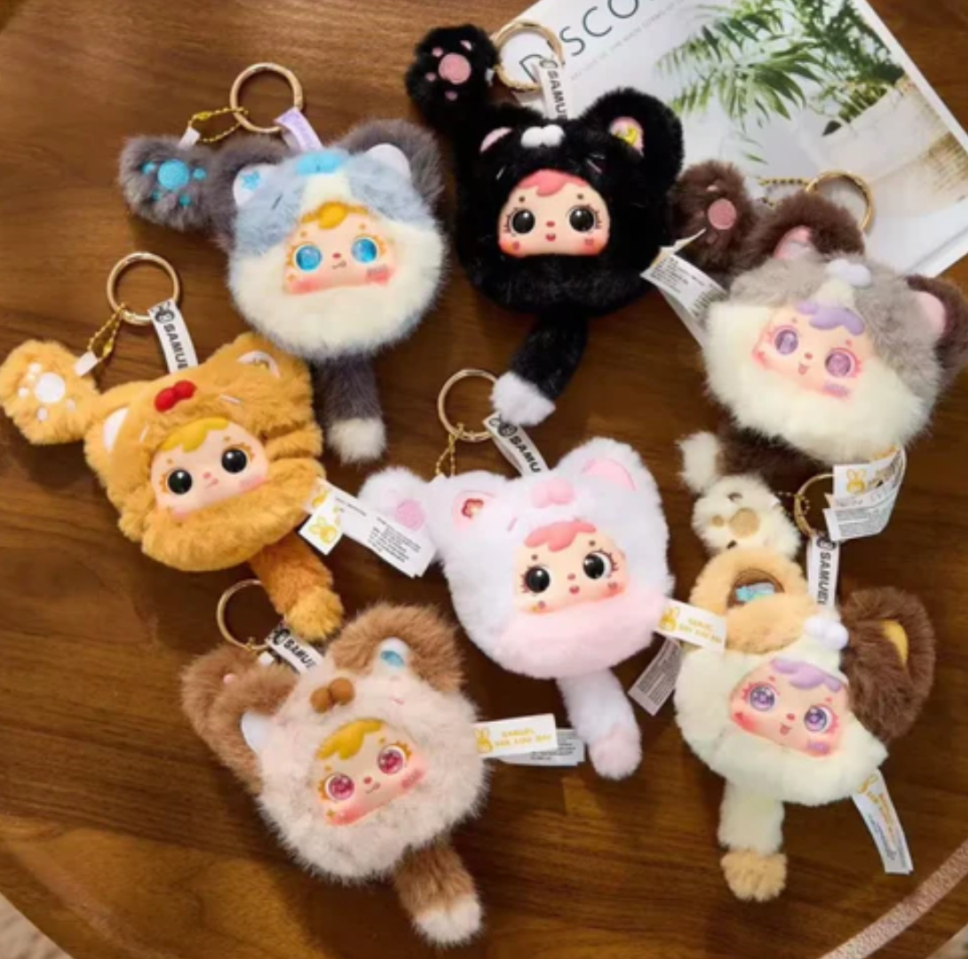 Samuel Tyke Three Kitten Paw Plush toy doll