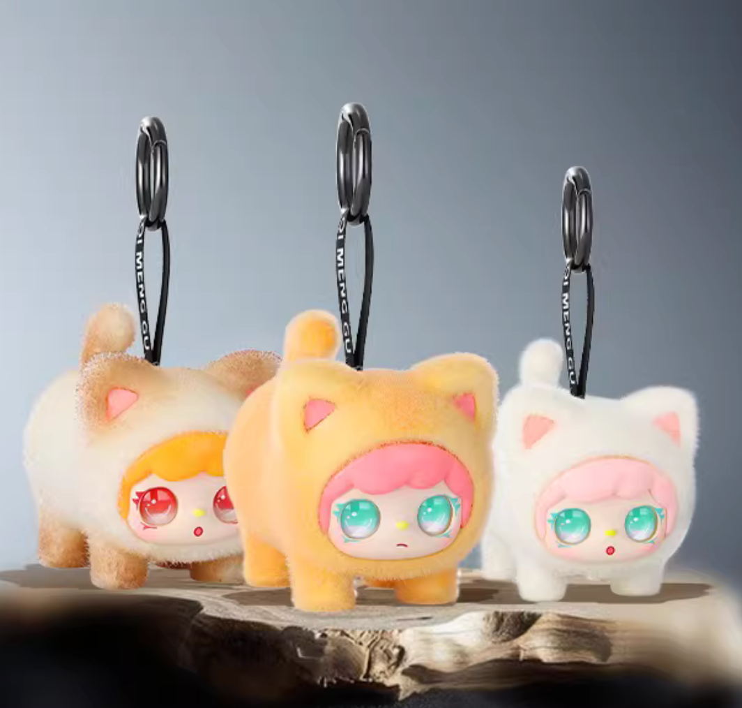 Yoyo Cheese Cat Fuzzy Keychain toy doll