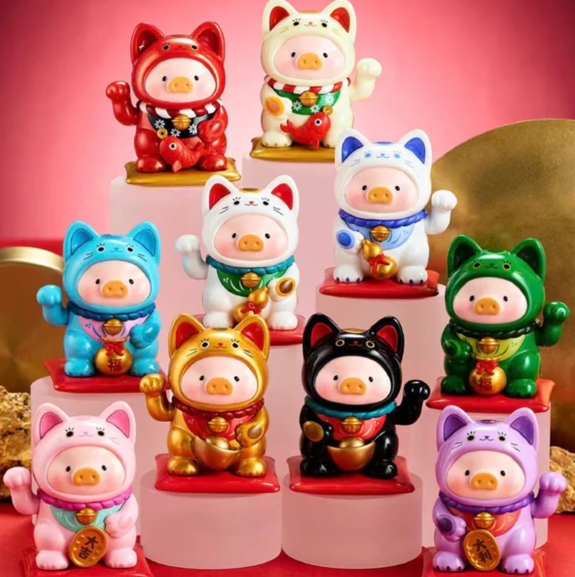 Lulu the Piggy Lucky Cat Figure toy doll