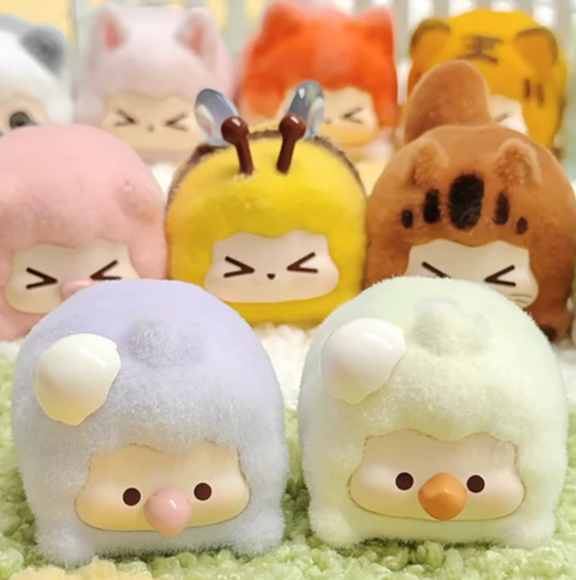 Rabbit Kiki Flocked Baby Animal Bean toy doll