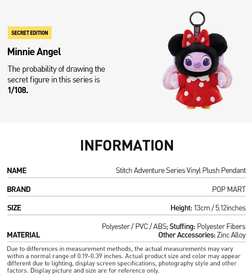 Stitch Adventure Plush Toy Doll