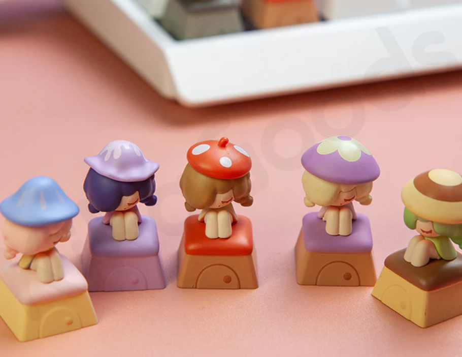Little Mushroom Girl Keycap Toy Doll