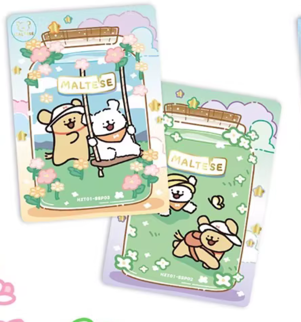 Maltese Dog Paper Card toy doll