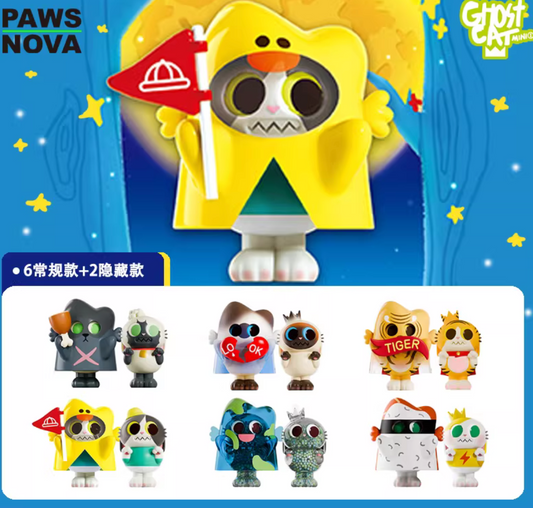 Jinart x PAWS NOVA Ghost Cat Figure Toy Doll