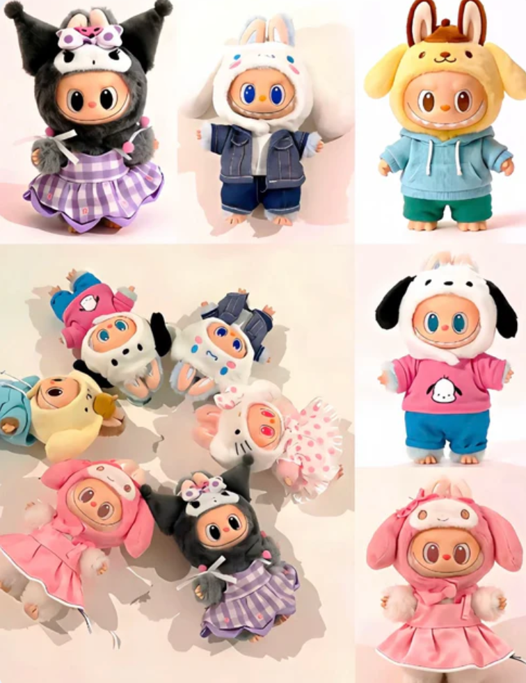 THE MONSTERS LABUBU × SANRIO Characters Vinyl Plush toy doll