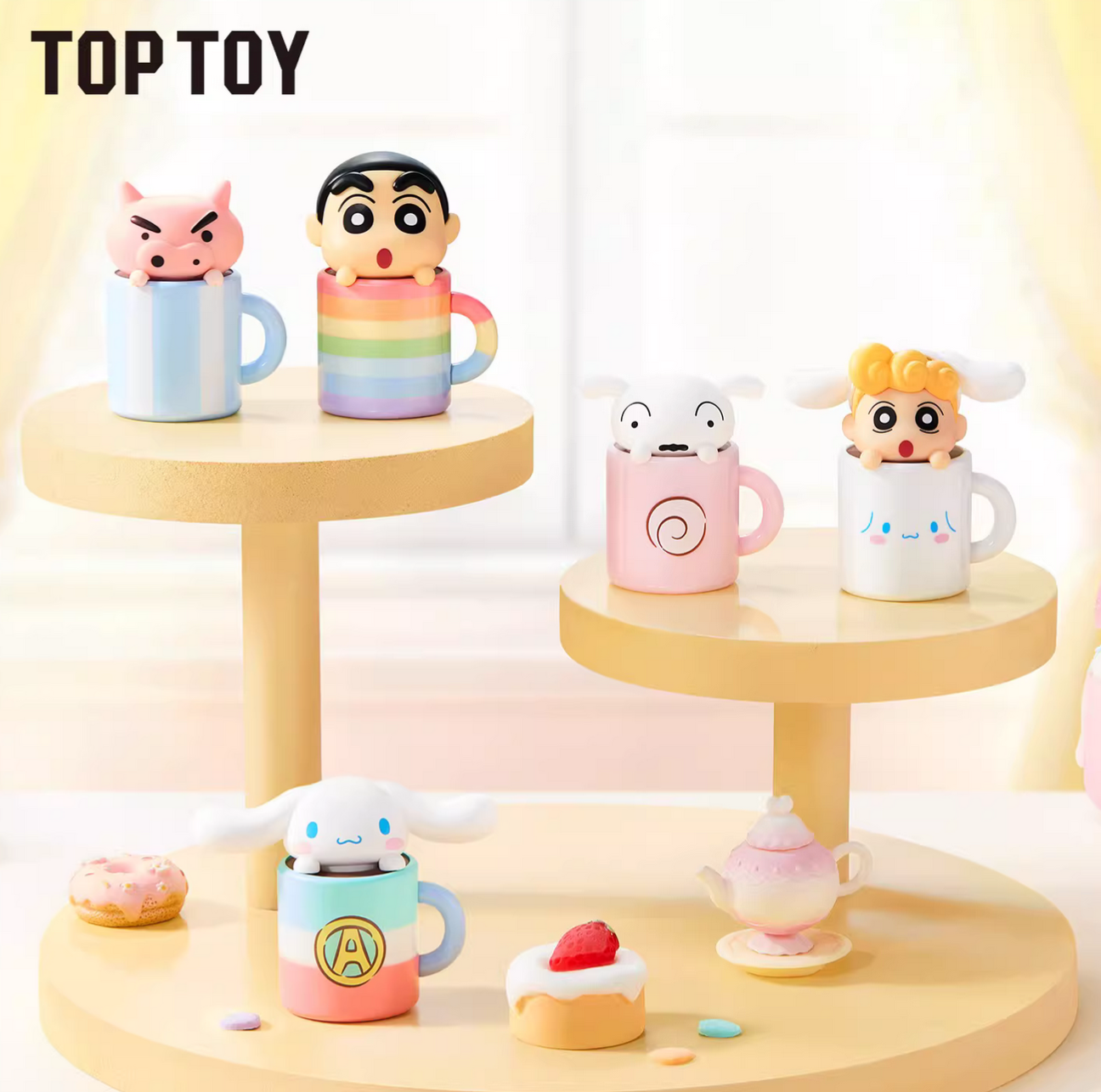 ShinChan & Cinnamoroll Teacup Bean Toy Doll