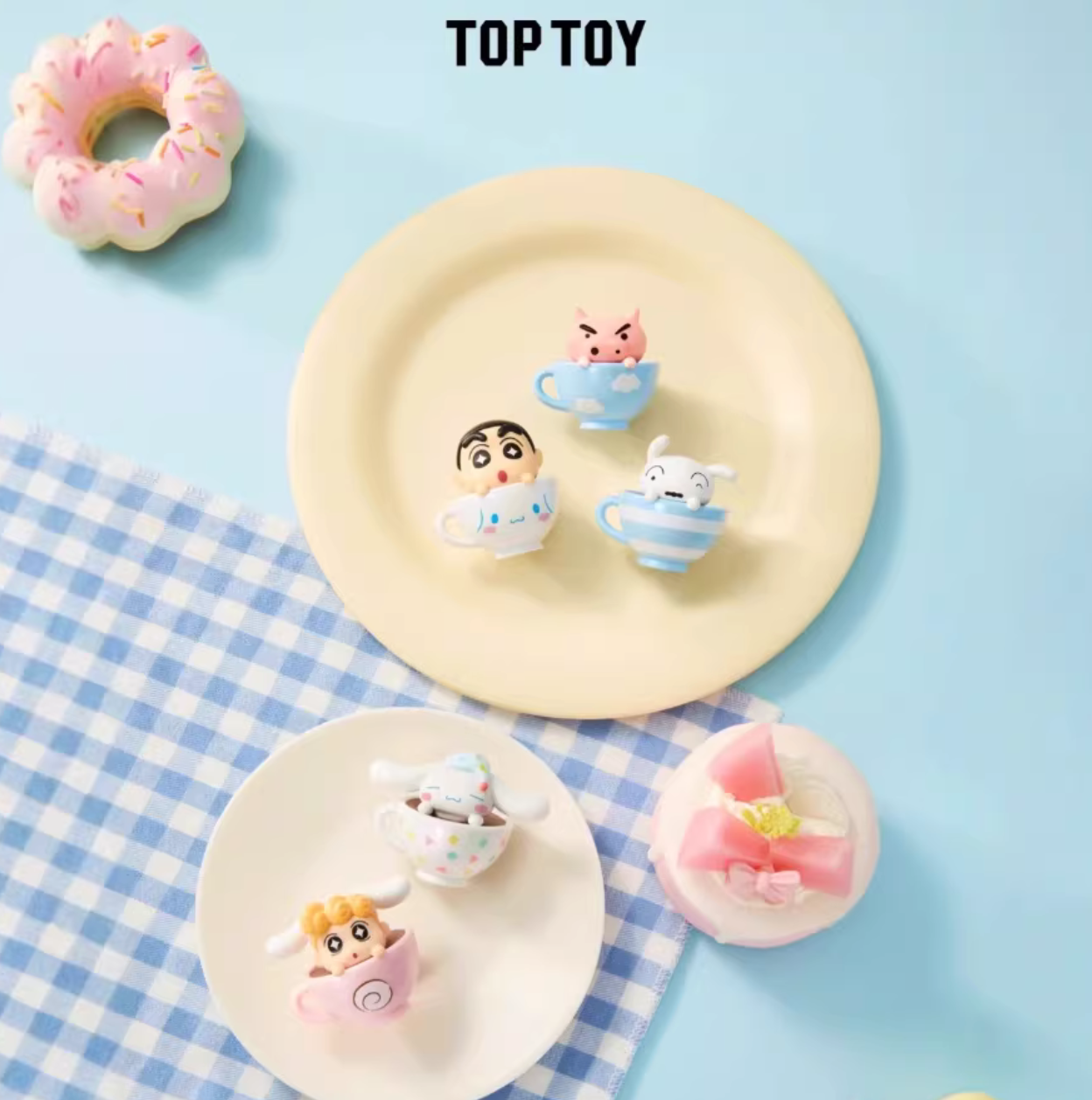 ShinChan & Cinnamoroll Teacup Bean Toy Doll