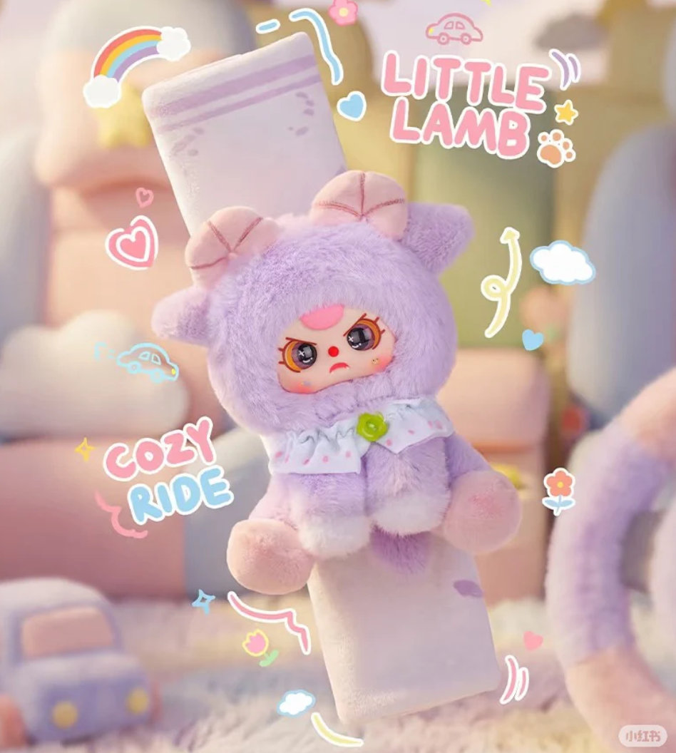 Baby Three Seat Belt Shoulder Pad Plush Toy Doll