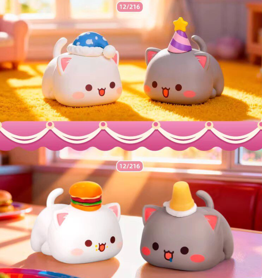 Mitao Cat Peach and Goma's Sweet Mini Universe Bean Toy Doll