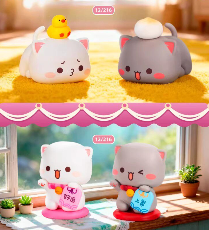 Mitao Cat Peach and Goma's Sweet Mini Universe Bean Toy Doll