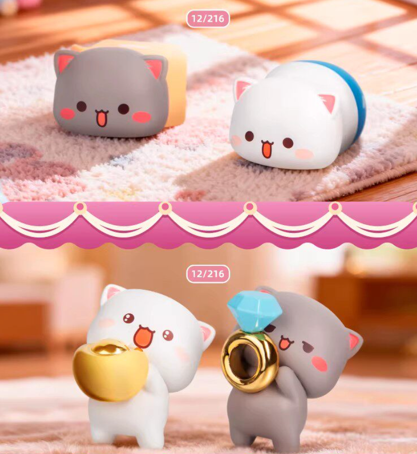 Mitao Cat Peach and Goma's Sweet Mini Universe Bean Toy Doll