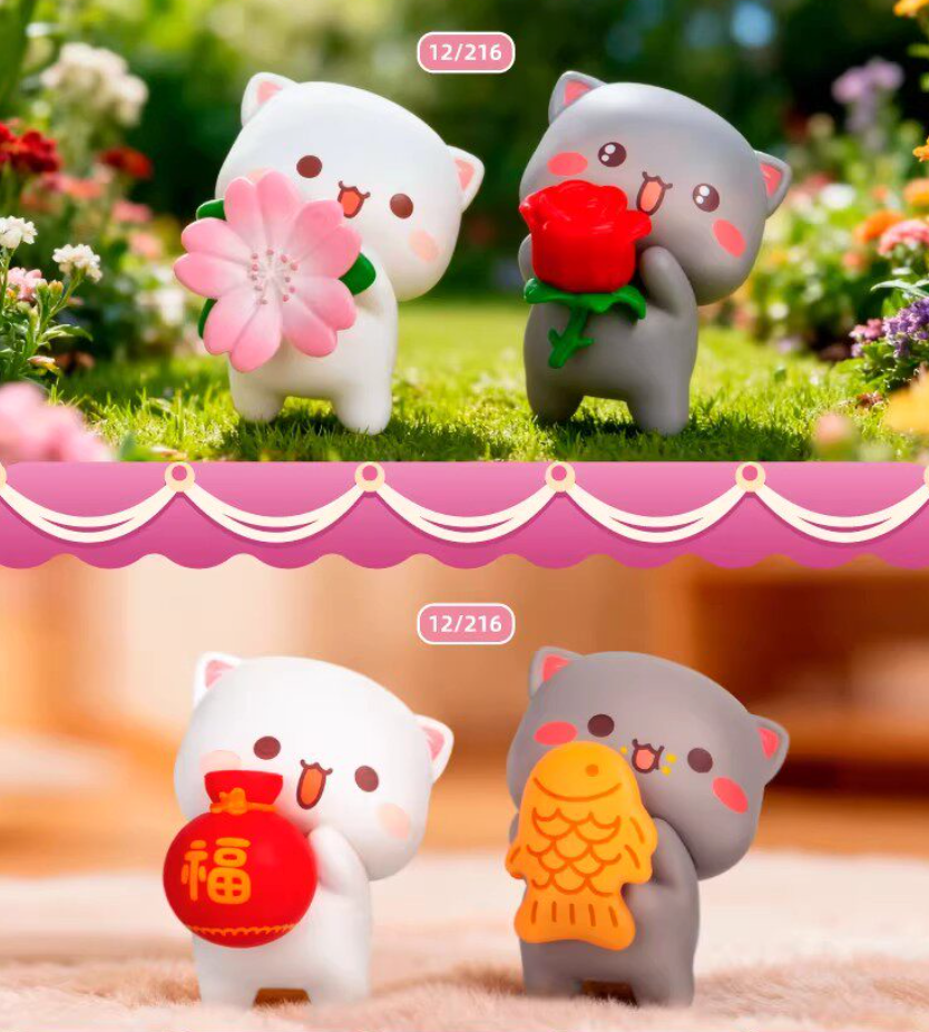 Mitao Cat Peach and Goma's Sweet Mini Universe Bean Toy Doll
