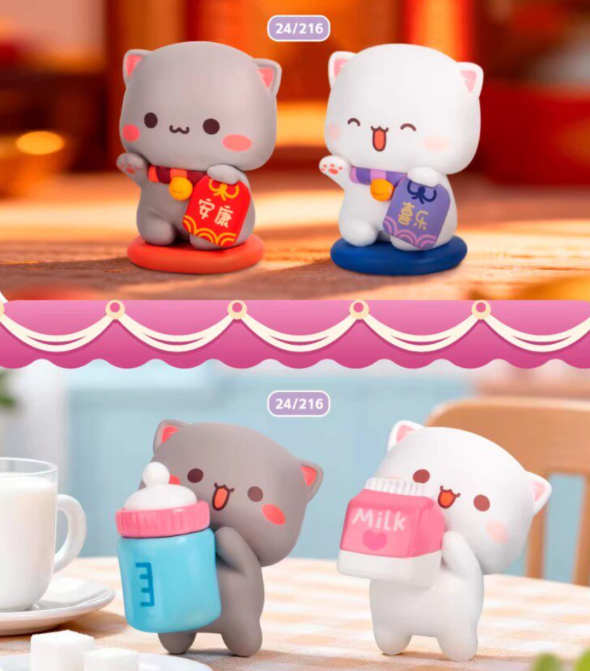 Mitao Cat Peach and Goma's Sweet Mini Universe Bean Toy Doll