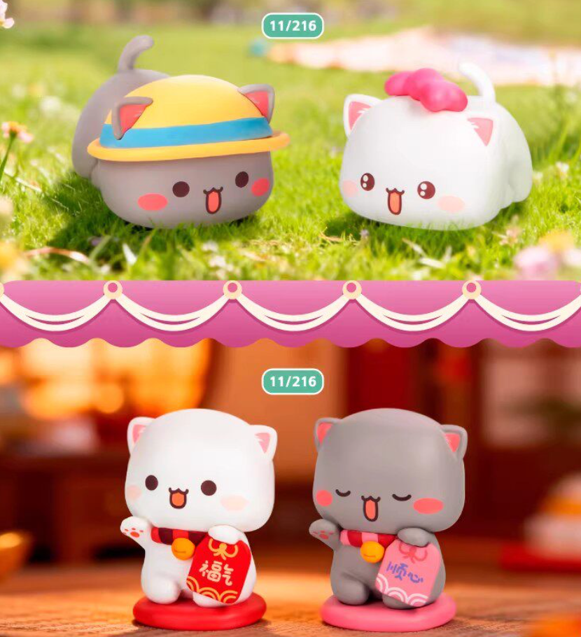Mitao Cat Peach and Goma's Sweet Mini Universe Bean Toy Doll
