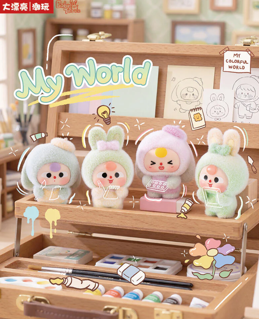 Baby Three Fluffy Bunny Town Bean Toy Doll