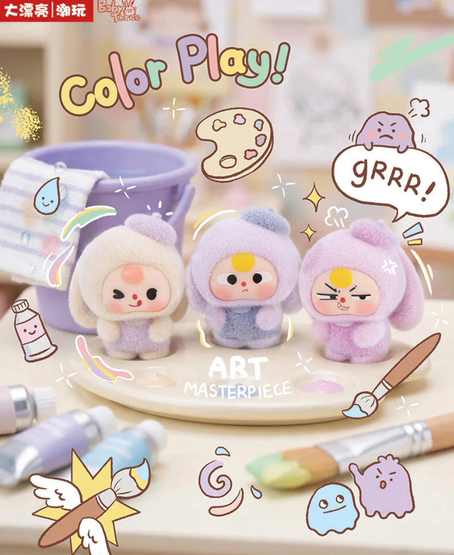 Baby Three Fluffy Bunny Town Bean Toy Doll