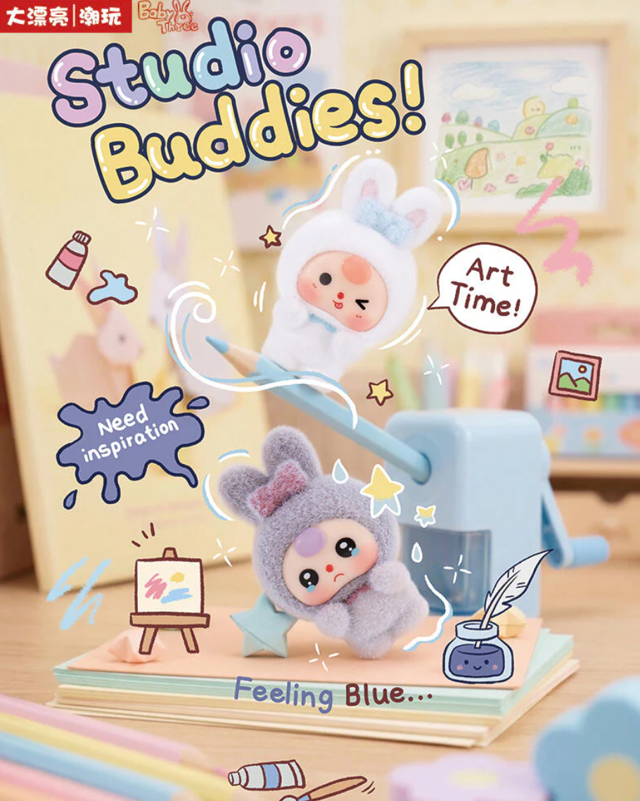 Baby Three Fluffy Bunny Town Bean Toy Doll