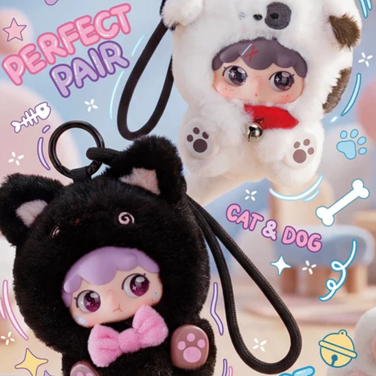 Kimipapa Animal Sitting in a Row Plush  Toy Doll