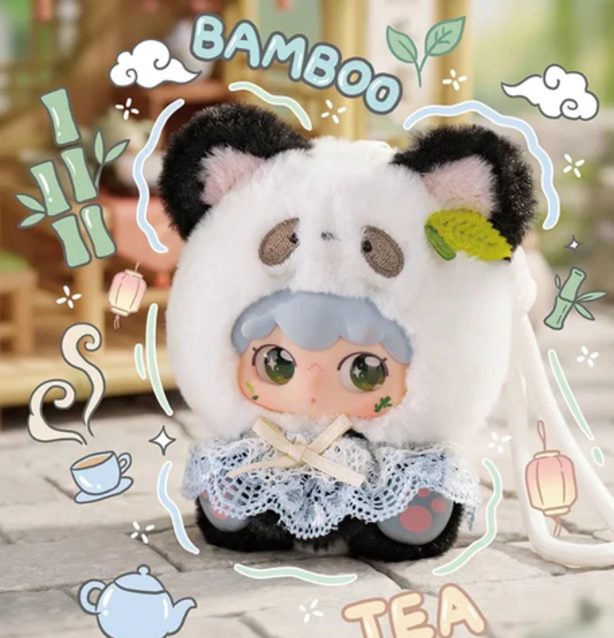 Kimipapa Animal Sitting in a Row Plush  Toy Doll