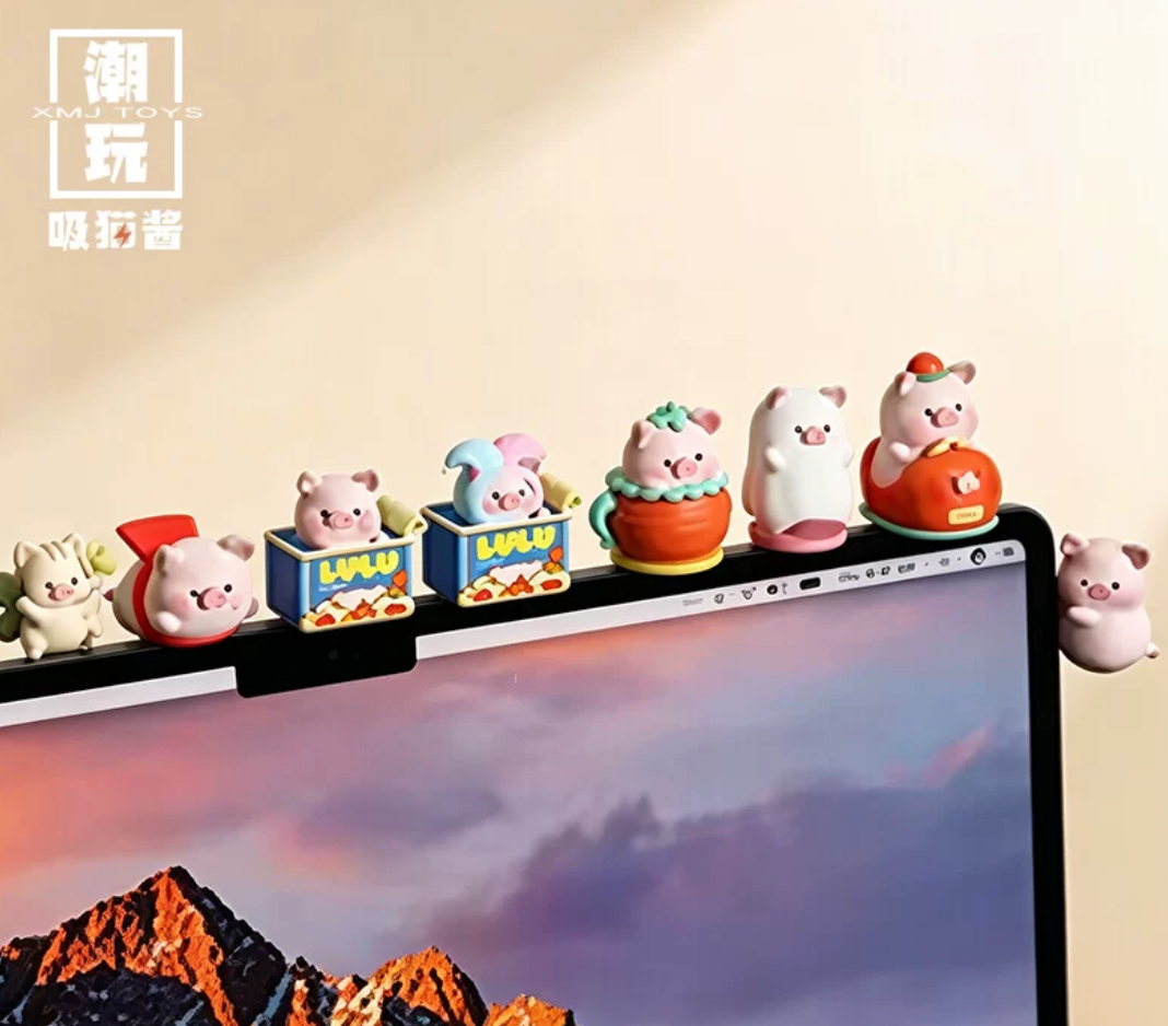 Lulu The Piggy Bean with Piggy Box,Car Screen Scented Decorative bean Toy Doll