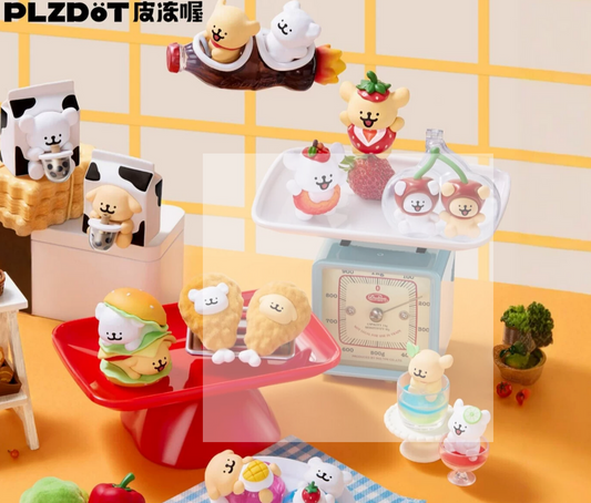 Maltese Dog Fast Food Restaurant Figure Toy Doll