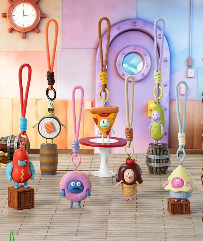 Bikini Bottom Food Party Keychain Toy Doll