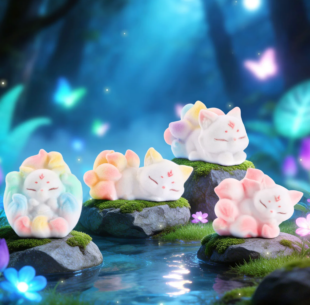Nine-tailed Arctic Fox bean Toy Doll