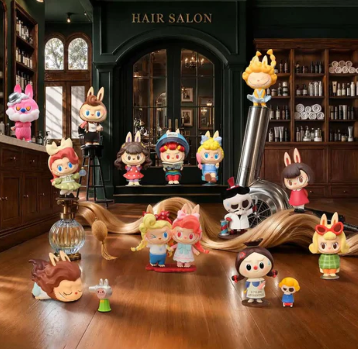 THE MONSTERS LABUBU Hair Salon Figure Toy Doll