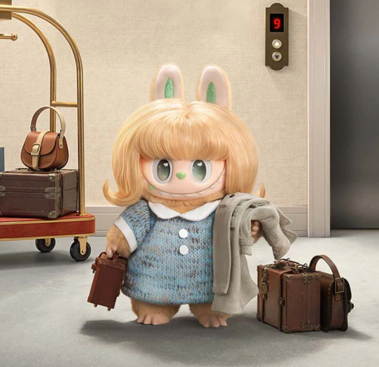 The Monster Labubu Hair Salon Plush Toy Doll