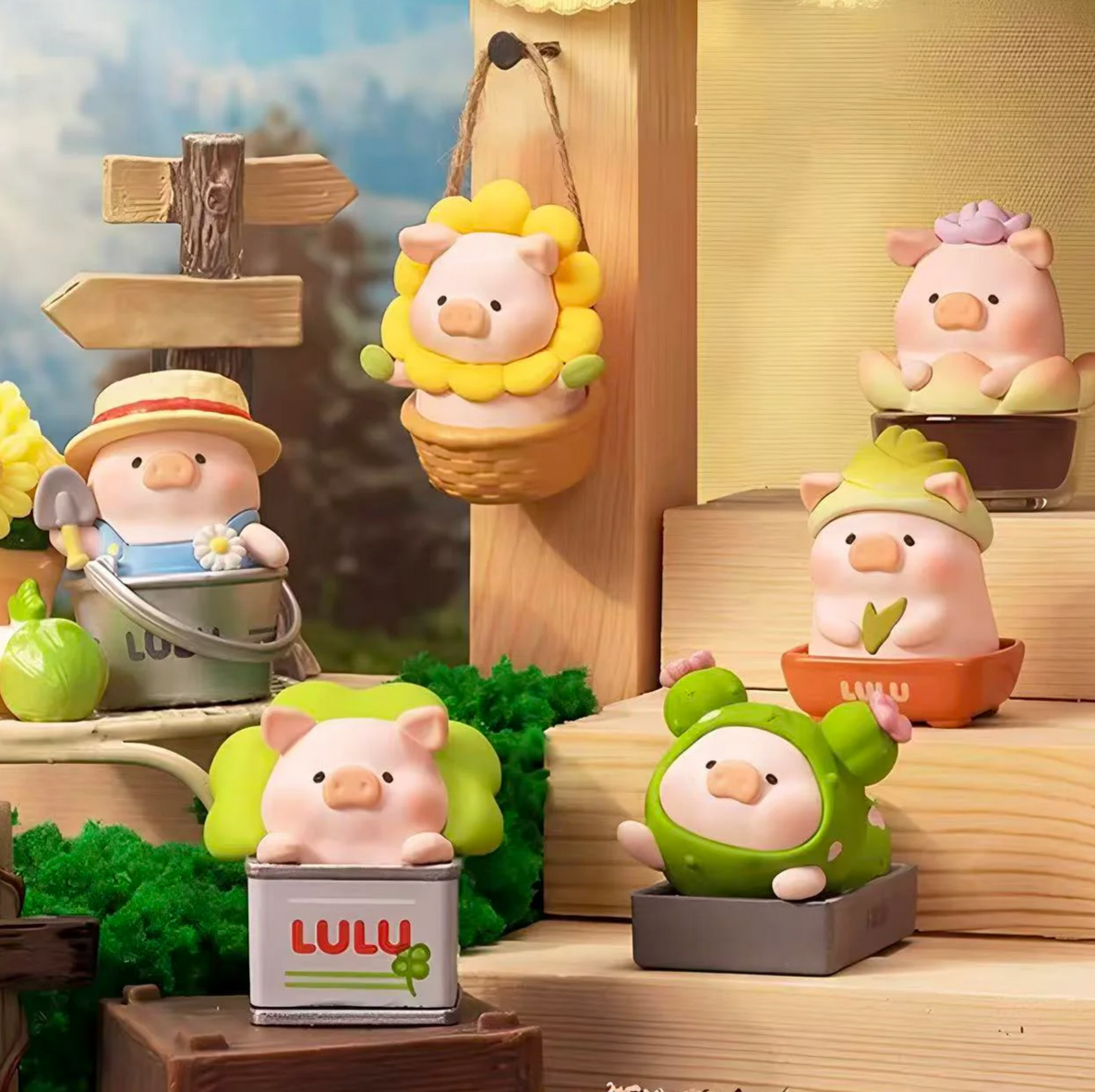 Lulu Pig Flower Room Bean Toy Doll