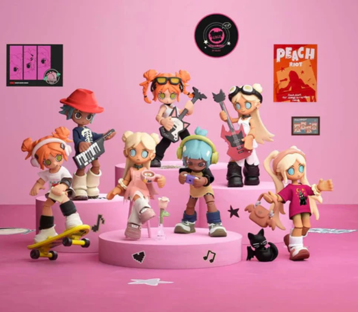 Peach Riot Carry the Music Block Pendant Toy Doll