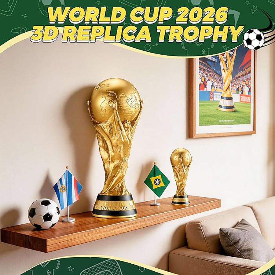 World Cup Trophy Replica for 2026 - PVC Souvenir & Decoration, Mini Football Champion Cup Gift