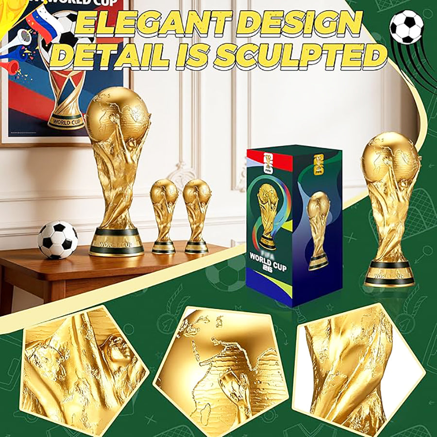 World Cup Trophy Replica for 2026 - PVC Souvenir & Decoration, Mini Football Champion Cup Gift