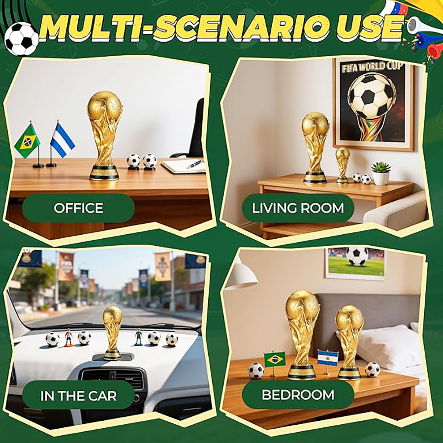 World Cup Trophy Replica for 2026 - PVC Souvenir & Decoration, Mini Football Champion Cup Gift