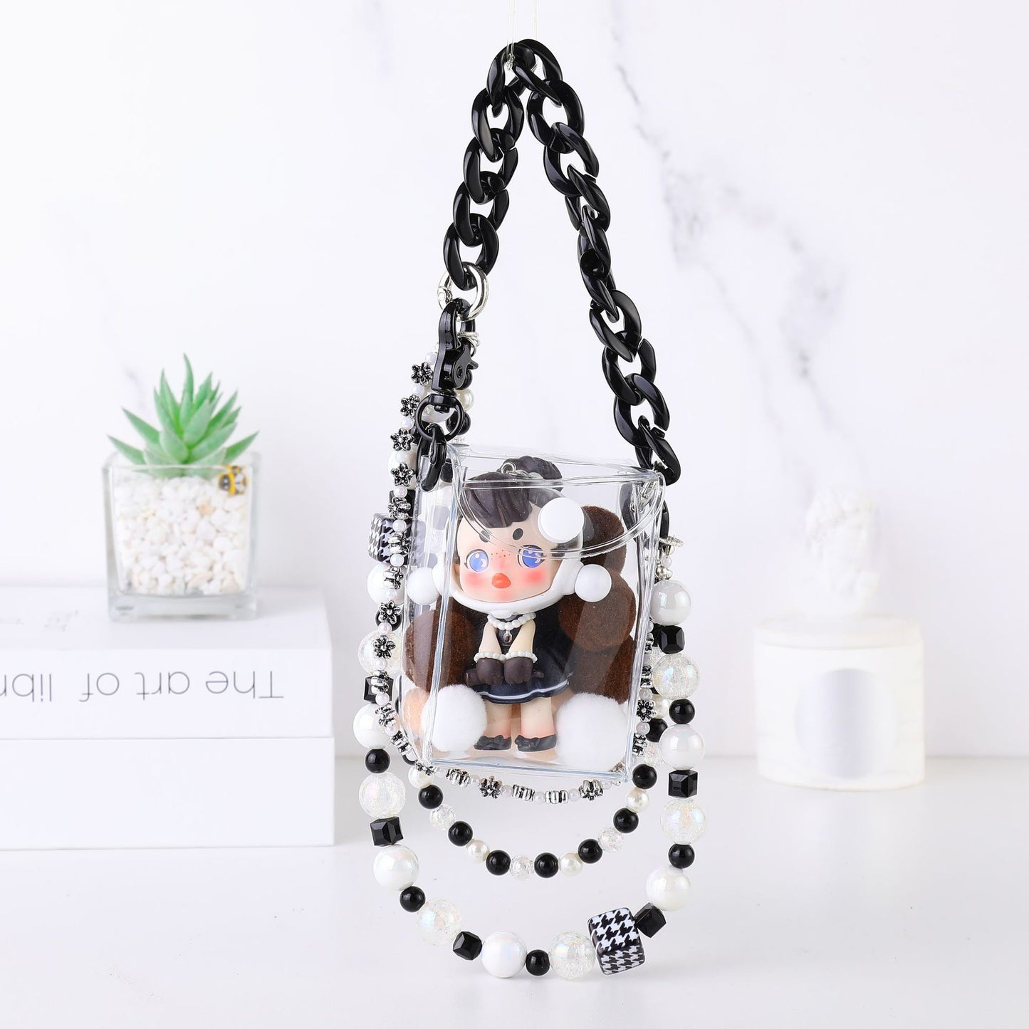 Hanging Bag inside can put figurine toy doll,no include the figurine