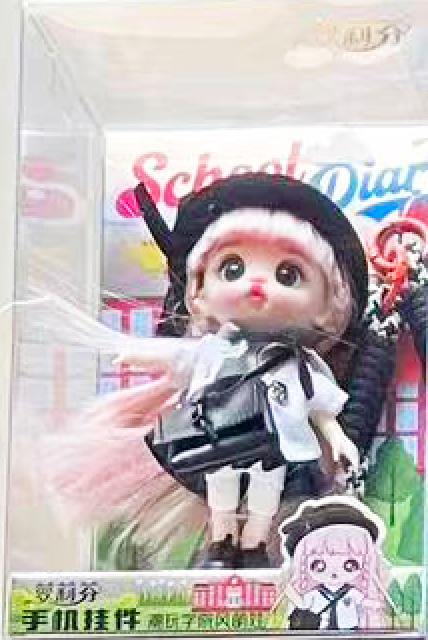 LUOLIFEN BJD Plush Keychain Toy Doll