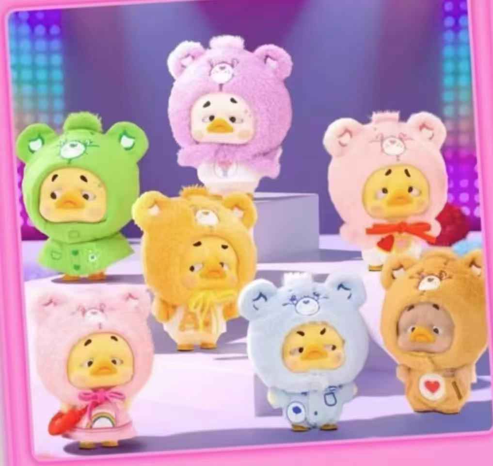 Upset Duck x Care Bears Neon Sweetheart Duck Plush toy doll