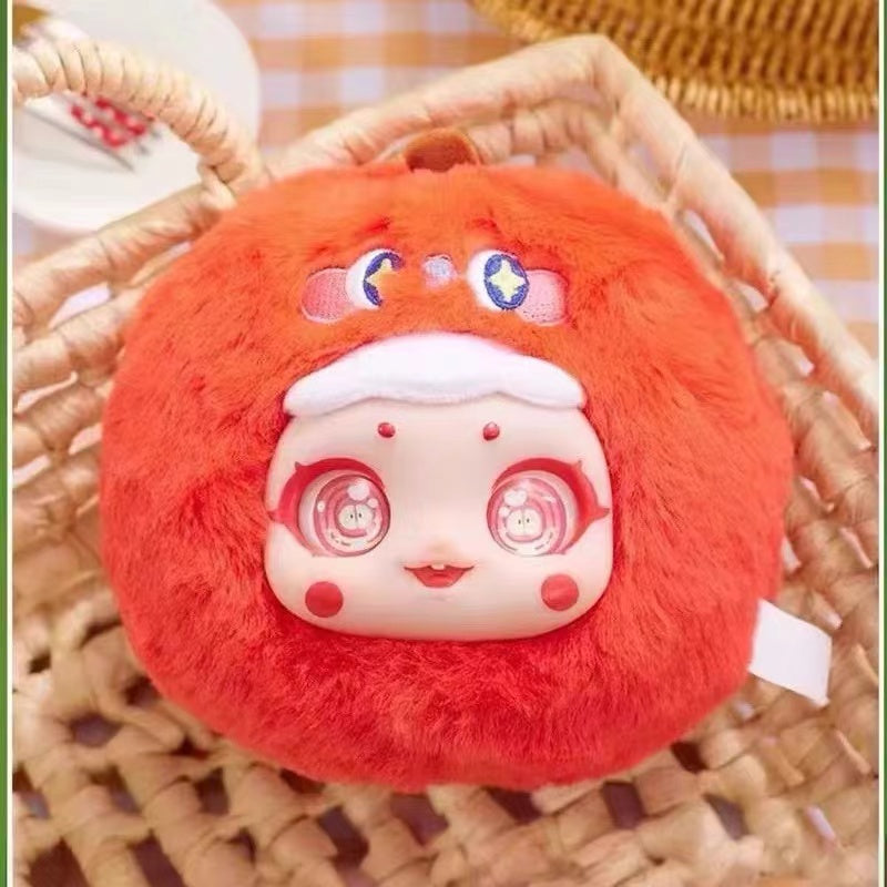 Joyful fruit zipper bag plush toy doll