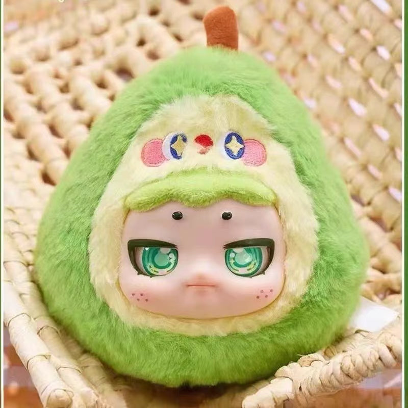 Joyful fruit zipper bag plush toy doll