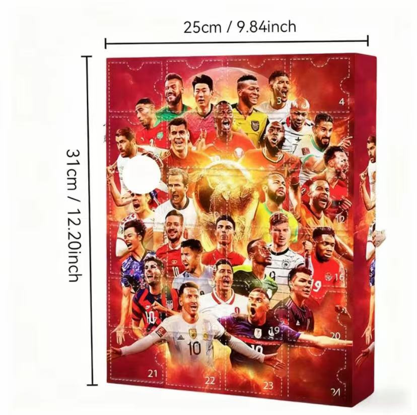 World Cup 2026 Advent Calendar,Exclusive Star&Mascot Blind Box Collection Toy