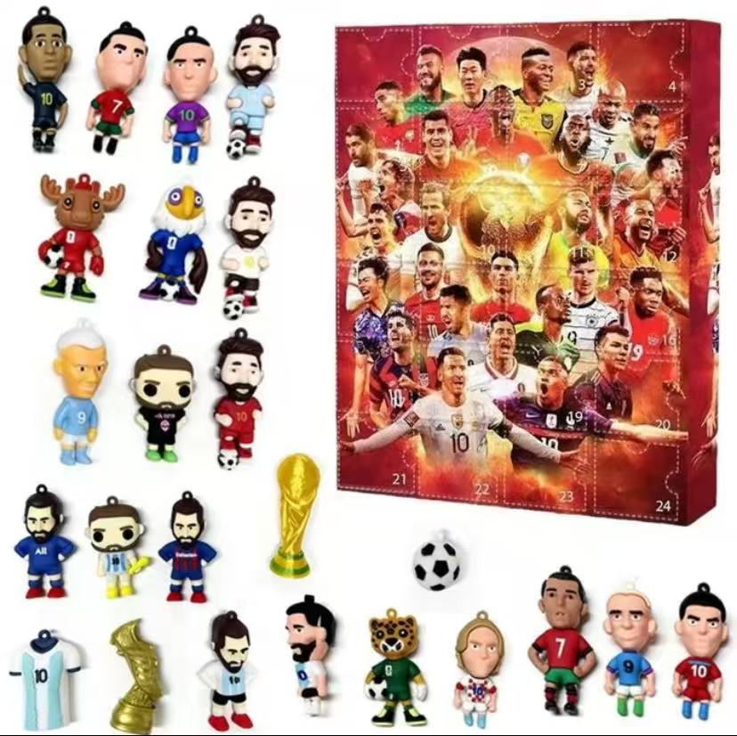World Cup 2026 Advent Calendar,Exclusive Star&Mascot Blind Box Collection Toy