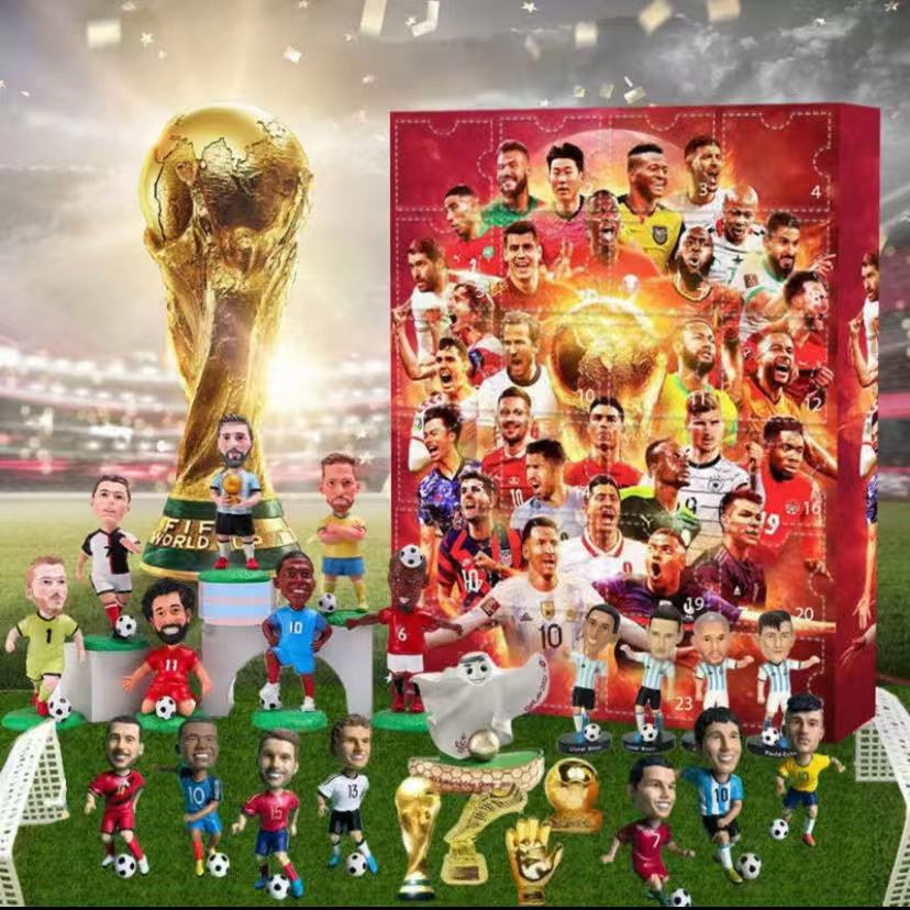 World Cup 2026 Advent Calendar,Exclusive Star&Mascot Blind Box Collection Toy