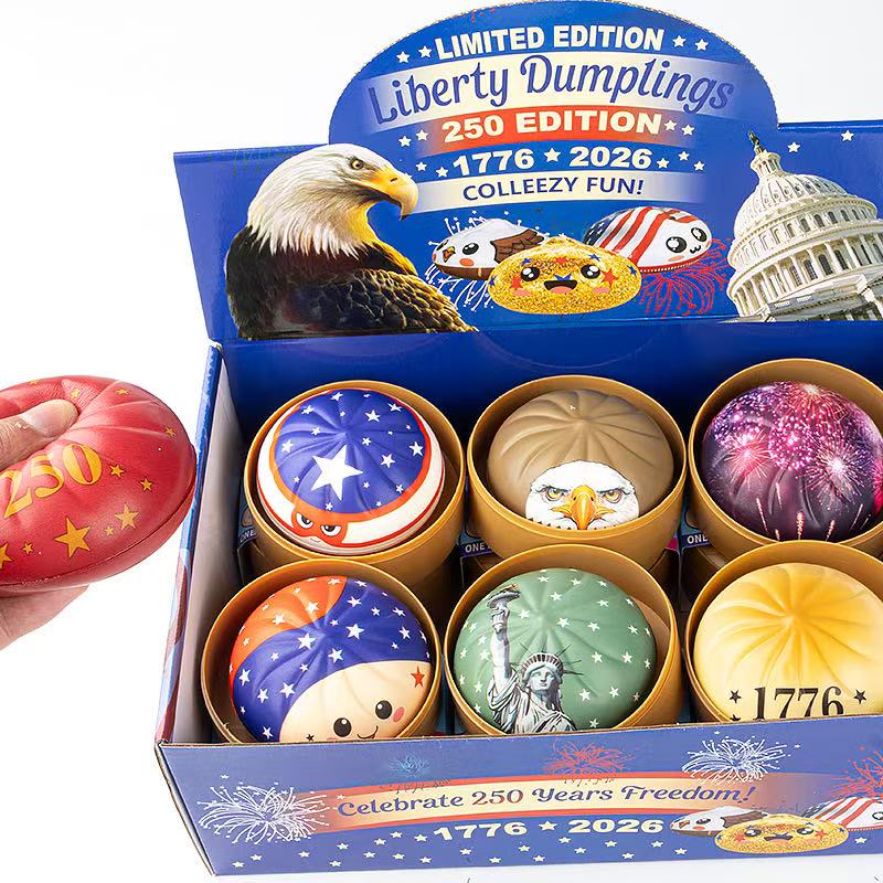 Cartoon Dumpling Squishy with Steam Box Toy Doll