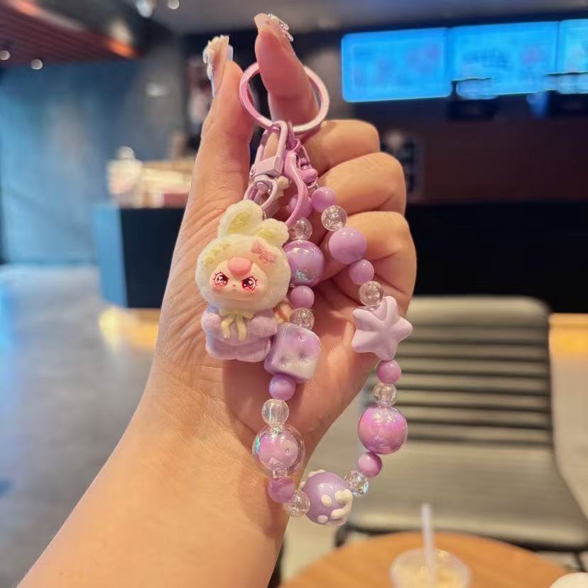 Baby Three Bead Keychain Toy Doll